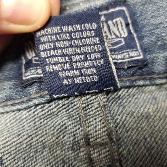 Premium One Touch Brand Mens Jean Shorts Blue Whiskered Pockets Flat Front 34 - Picture 9 of 11